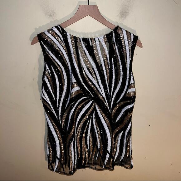 ROYAL HIGHNESS EQUESTRIAN mesh sequin zip up vest XL - Picture 5 of 5